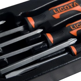 تصویر مجموعه پیچ گوشتی ضربه خور لیکوتا مدل ACK-384015 LICOTA 6 PIECES - GO THROUGH SCREWDRIVER SET ACK-384015