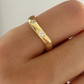 تصویر انگشتر گل نگینی 