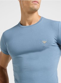 تصویر تی‌شرت یقه گرد لوگو برند Emporio Armani Logo Crew Neck T-Shirt