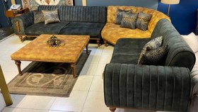 تصویر مبلمان چوبکا مبل ال چرم راحتی کد17 El Carlos sofa