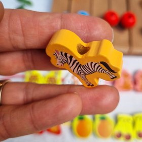 تصویر نخ و مهره چوبی سطلی 