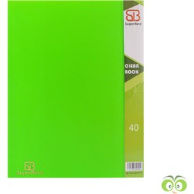 تصویر کلربوک 40 برگ A4 رنگ سبز 