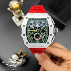 تصویر ساعت ریچارد میل RM 11-03 قاب سفید بند قرمز ساعت مچی ریچارد میل (Richard mille)