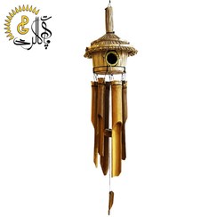 تصویر بادزنگ چوبی بامبو مدل لانه پرنده 