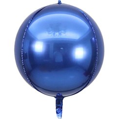 تصویر بادکنک فویلی اوربز سایز ۲۲ اینچ سورمه ای 