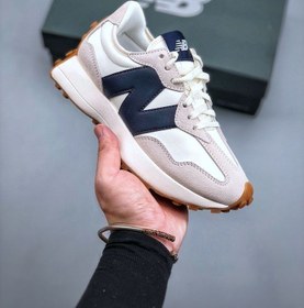 تصویر کتونی بچه گانه نیوبالانس ۳۲۷ کرمی سورمه ای New Balance 327 