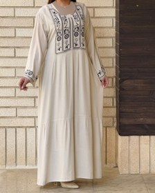 تصویر پیراهن زنانه نخی مدل 6938 رنگ مشکی 