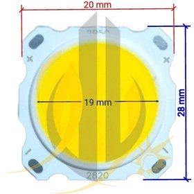 تصویر چیپ 6 وات 28*20 میلیمتر COB 6w 300mA 