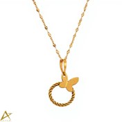 تصویر گردنبند طلا زنانه مینیمال پروانه کدA59 