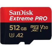 تصویر مموری کارت سن دیسک مدل SDSQXCD-512G-GN6MA Class10-U3 200MB/s با ظرفیت 512 گیگابایت SanDisk Extreme PRO microSD Memory Card SDSQXCD-512G-GN6MA Class10-U3 200MB/s 512GB