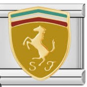 تصویر چارم مهره ایتالیایی مدل لوگوی ماشین فراری ferrari (دستبند،گردنبند، انگشتر، پابند) 