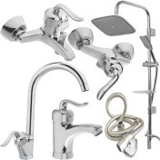 تصویر ست شیرآلات های پلاس مدل صدرا مجموعه 6 عددی 