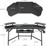 تصویر میز گیمینگ یوریکا EUREKA ERGONOMIC Gaming Desk with Led Lights 