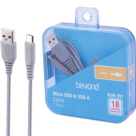 تصویر کابل شارژ 1 متری Micro USB بیاند BUM-201 Beyond BA-201 Micro USB Charging Cable 1 Meter Long