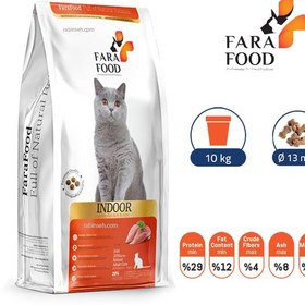 تصویر غذای خشک گربه بالغ فرافود ایندور طعم مرغ و برنج 10 کیلوگرم Cat DryFood Farafood InDoor Chicken And Rice 10kg