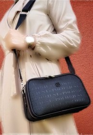 تصویر کیف دوشی قابل تنظیم بلند 5قسمته بند‎دار مشکی زنانه برند Just Polo کد 1703141229 