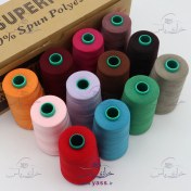 تصویر دوک نخ خیاطی رنگی پک ۱۲ رنگ کد ۳ 