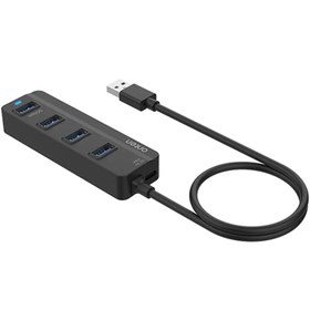 تصویر هاب 4 پورت USB 3.0 اونتن مدل OTN-2305 با 4 پورت USB-A دارای پورت Type-C تامین برق 