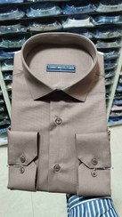 تصویر پیراهن مردانه مجلسی طرح TOMMY HILFIGER | پارچه ترک نخی، دوخت صنعتی - خاکستری / XXL 