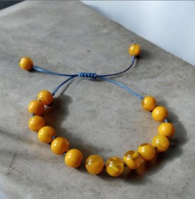 تصویر دستبند سنگ کهربا 