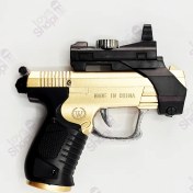 تصویر لوازم شوخی مدل تفنگ شوکر با چراغ لیزر 