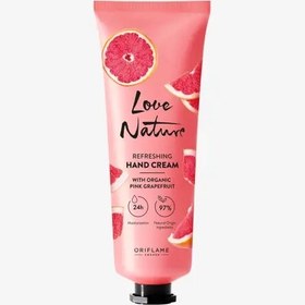 تصویر کرم دست گریپ فروت لاونیچر Love Nature Refreshing Organic Pink Grapefruit