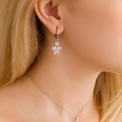 تصویر نیم ست نگین دار طرح گل ۸۰۱۲ 