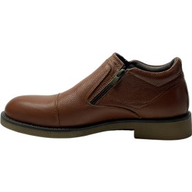 تصویر کفش مردانه نيم بوت تمام چرم مدل 926 برند آفاق Afagh رنگ گردويی Men's Afagh 926 Walnut