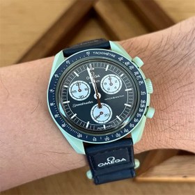 تصویر ساعت مچی عقربه ای امگا مدل Mission on Earth SO33G100 OMEGA X SWATCH