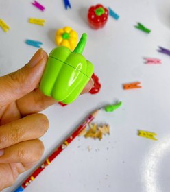 تصویر مداد تراش فلفل دلمه ای - سبز 