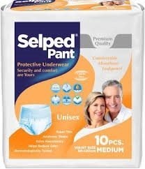 تصویر پوشینه بزرگسال شورتی 24 ساعته سل پد Selped Pants Medium ا Selped Adult Diaper Medium Selped Adult Diaper Medium