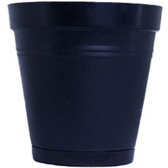 تصویر گلدان p.v.c سایز 12 رنگ مشکی مات 