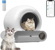 تصویر توالت هوشمند گربه Wemart مدل خودتمیزشونده، ظرفیت ۶۵+۹ لیتر، کنترل با اپلیکیشن - ارسال 30 روز کاری 