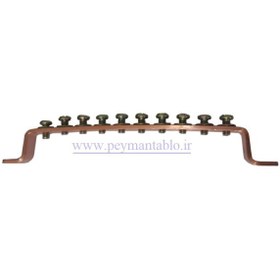 تصویر شمش ارت 10 پیچ مسی ورق 3 رز ایران ROSE IRAN 10 screw Earth Copper Busbar