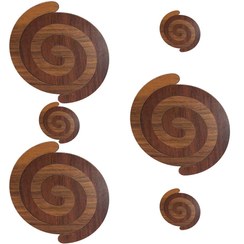 تصویر ست زیر بشقابی و زیر لیوانی مارپیچ مجموعه 12 عددی مدل D187 