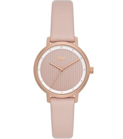 تصویر ساعت مچی زنانه آنالوگ گرد با بند چرم مدل NY6682 - ۳۴ میلی‌متر برند DKNY Women's Analog Round Shape Leather Wrist Watch NY6682 - 34 Mm