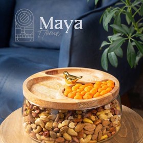 تصویر آجیل خوری شیشه ای MAYA 