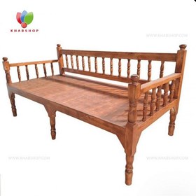 تصویر تخت سنتی چوبی 90*190 کد 300 