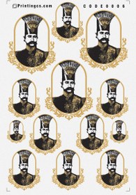 تصویر عکسبرگردان کوره ای (ترانسفر گرم) مدل ناصری کد 6 مشکی 