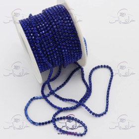 تصویر نگین اتریشی متری فلزی آبی کاربنی سایز 6 (توپ 10 یاردی) 