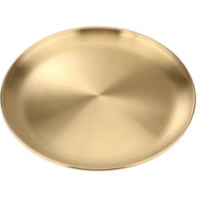 تصویر بشقاب استیل طلایی 