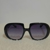 تصویر عینک زنانه نیم دایره لاکچری مشکی 