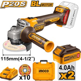 تصویر مینی فرز شارژی اینکو مدل CAGLI221153 ۲۰ ولت براشلس 