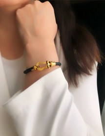 تصویر بنگل چرمی فرد استیل 