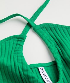 تصویر پیراهن رسمی زنانه سبز اچ اند ام 1068856002 ا Ribanalı Halter Yaka Elbise Ribanalı Halter Yaka Elbise