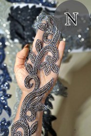 تصویر نوار مجلسی مدل پنلی کارشده lace for dress