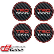 تصویر مجموعه 4 عددی برچسبهای تزریقی کاپ رینگ طرح TRD TOYOTA - کد 10431 