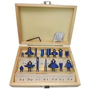 تصویر ست 15 عددی تیغ اور فرز شفت 6 میلیمتر ا 15 pcs router bits 15 pcs router bits