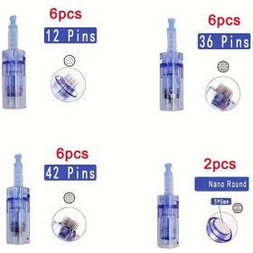تصویر کارتریج سوزن میکرونیدلینگ آبی 