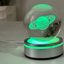 تصویر گوی لمسی هفت رنگ (مولتی کالر) طرح سیاره زحل 